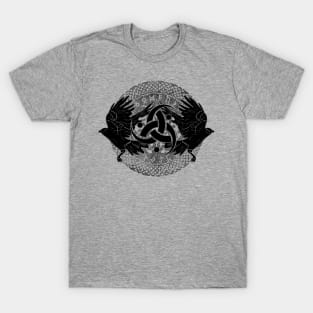 The Twin Ravens of Odin -Huginn and Muninn T-Shirt